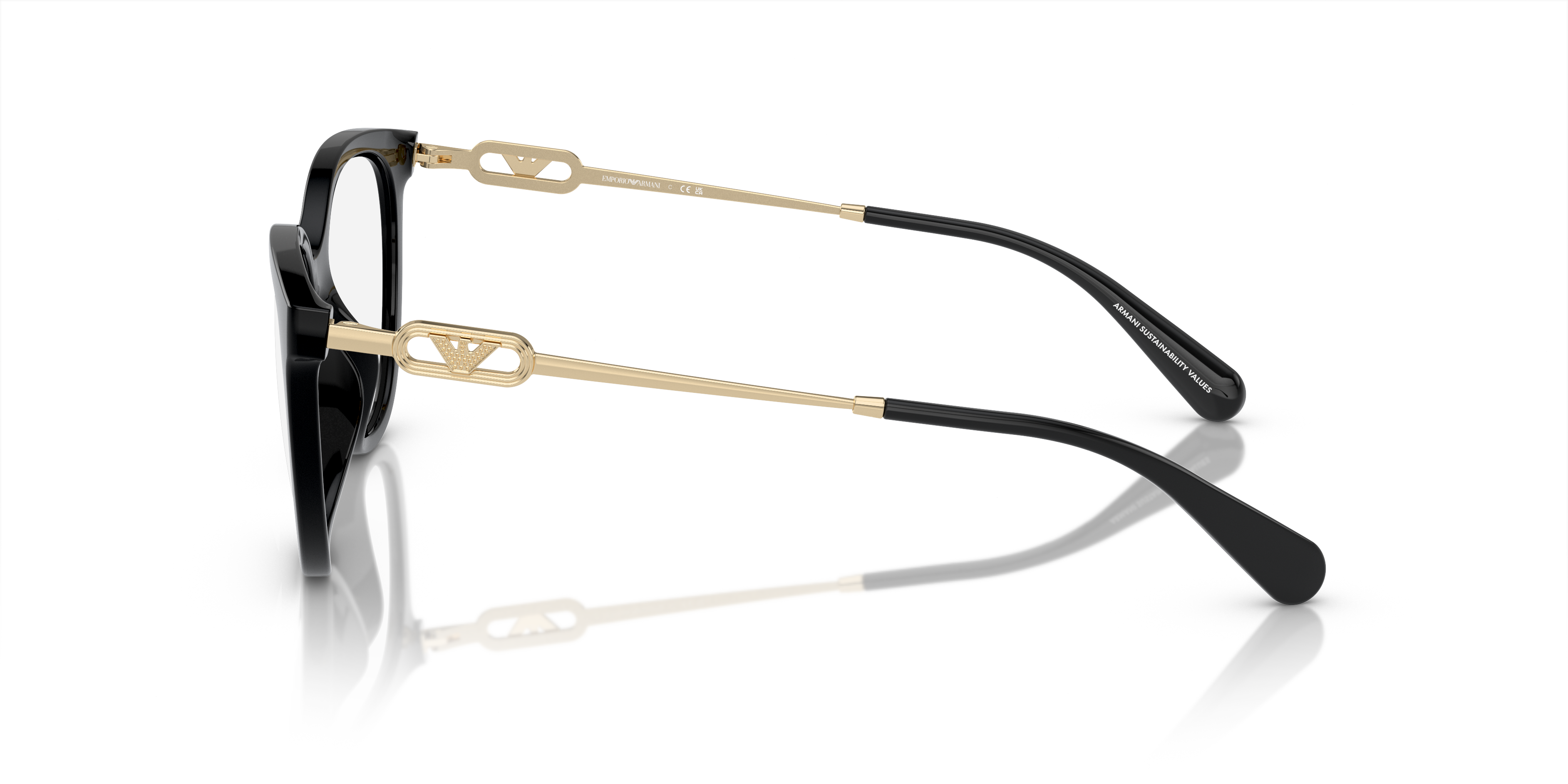 Occhiale Emporio Armani da vista da donna in acetato con clip-on da sole