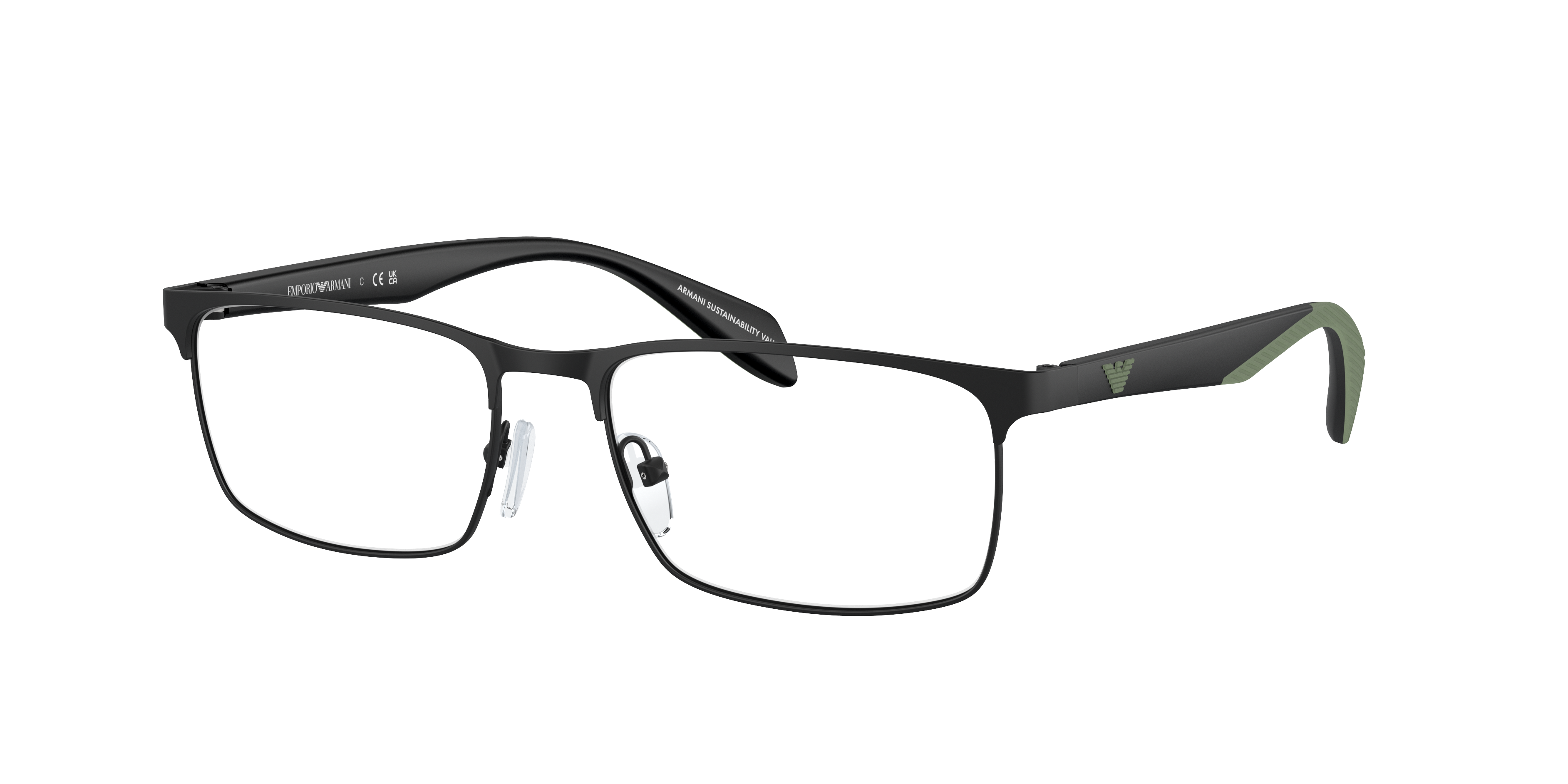 Emporio Armani men's metal eyeglasses