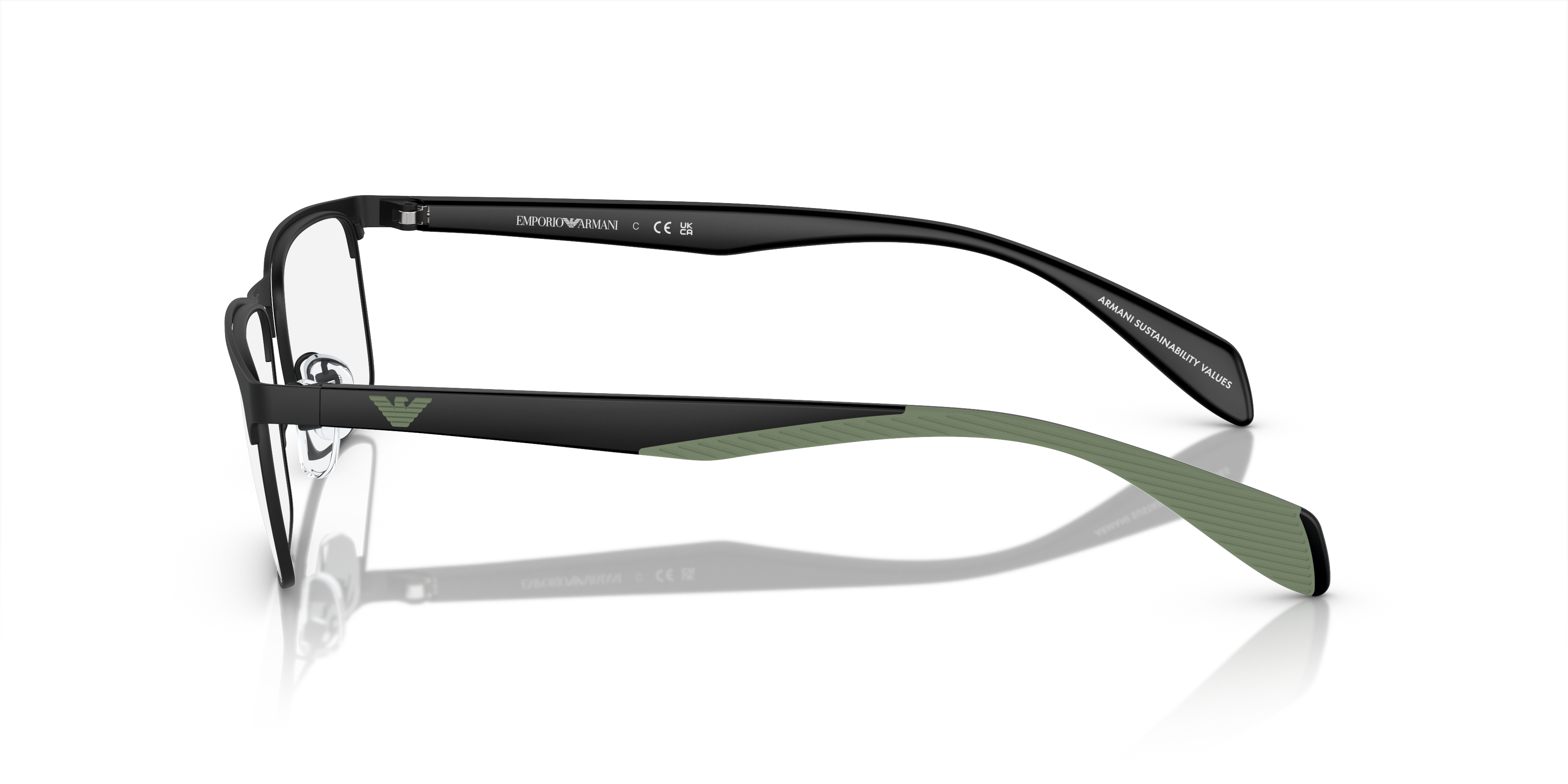 Emporio Armani men's metal eyeglasses