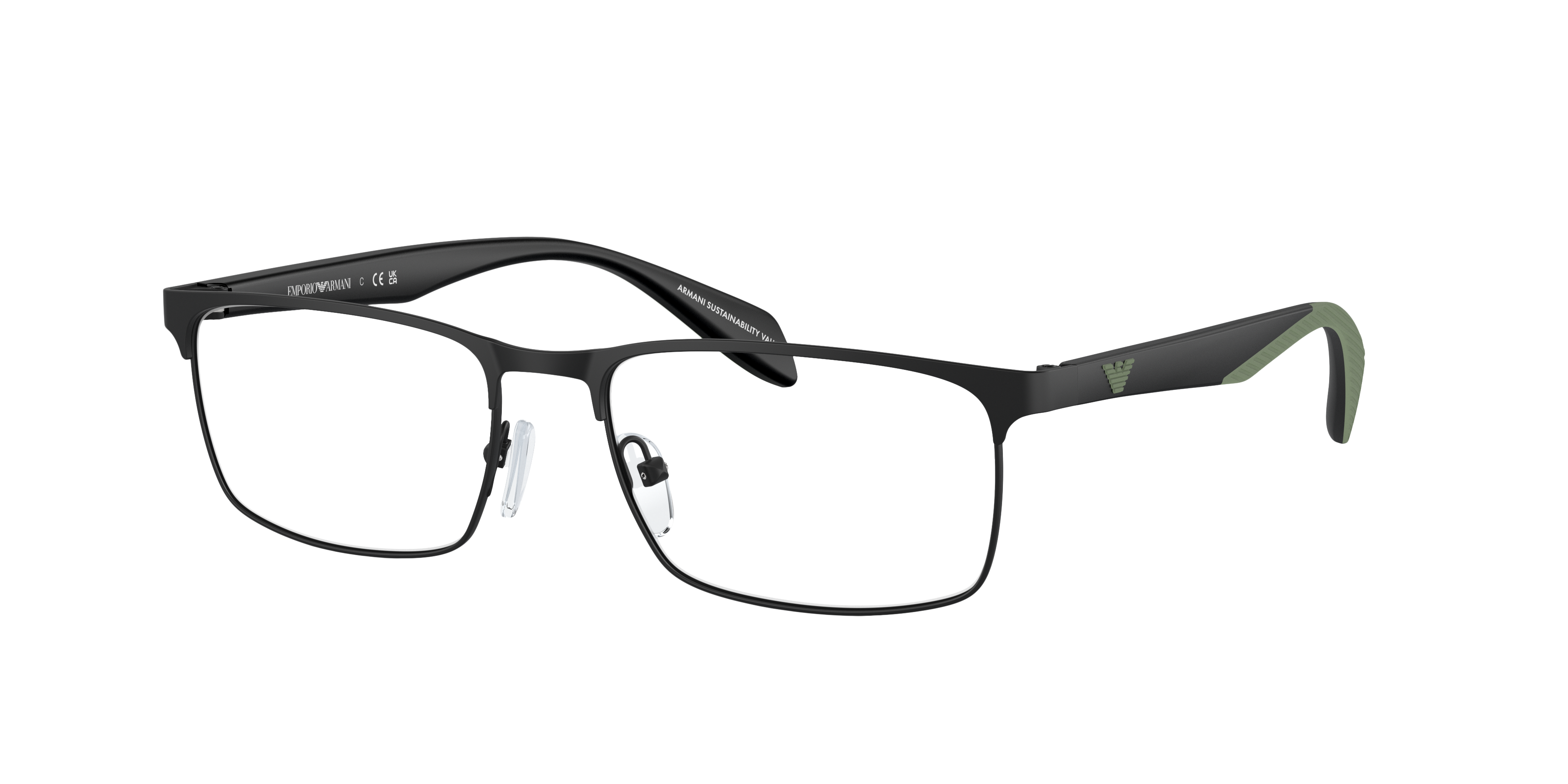 Emporio Armani men's metal eyeglasses