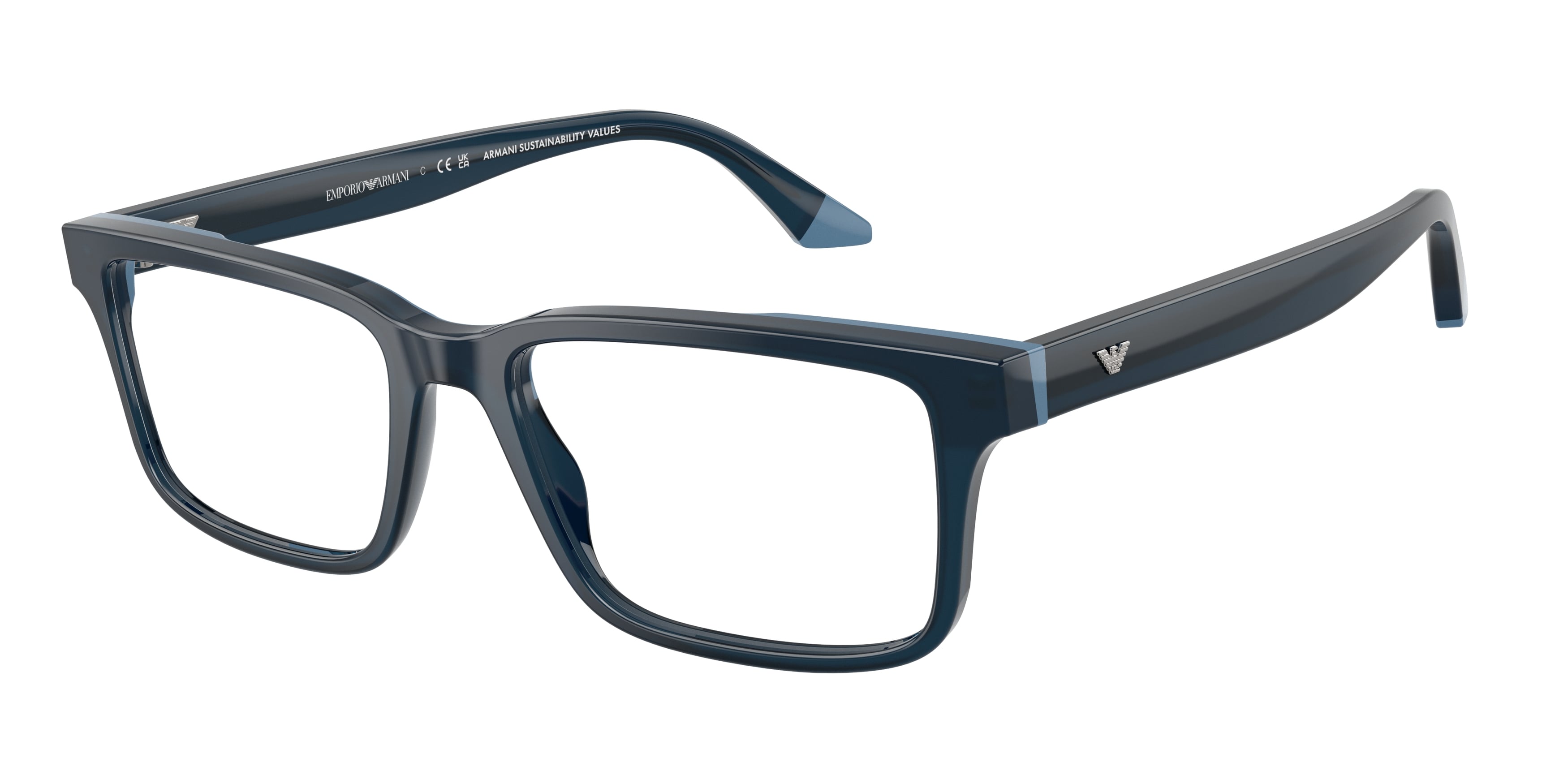 Occhiale da vista Emporio Armani da uomo in acetato