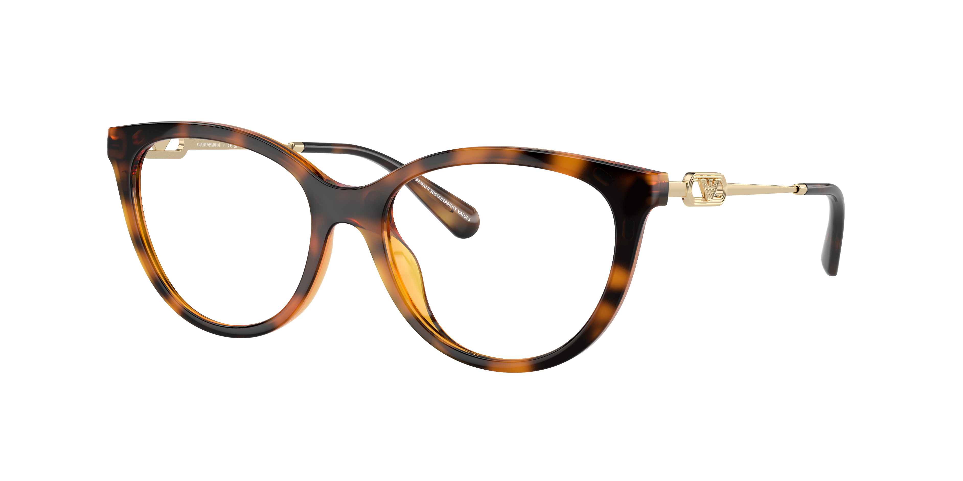 Emporio Armani women's clip-on acetate eyeglasses