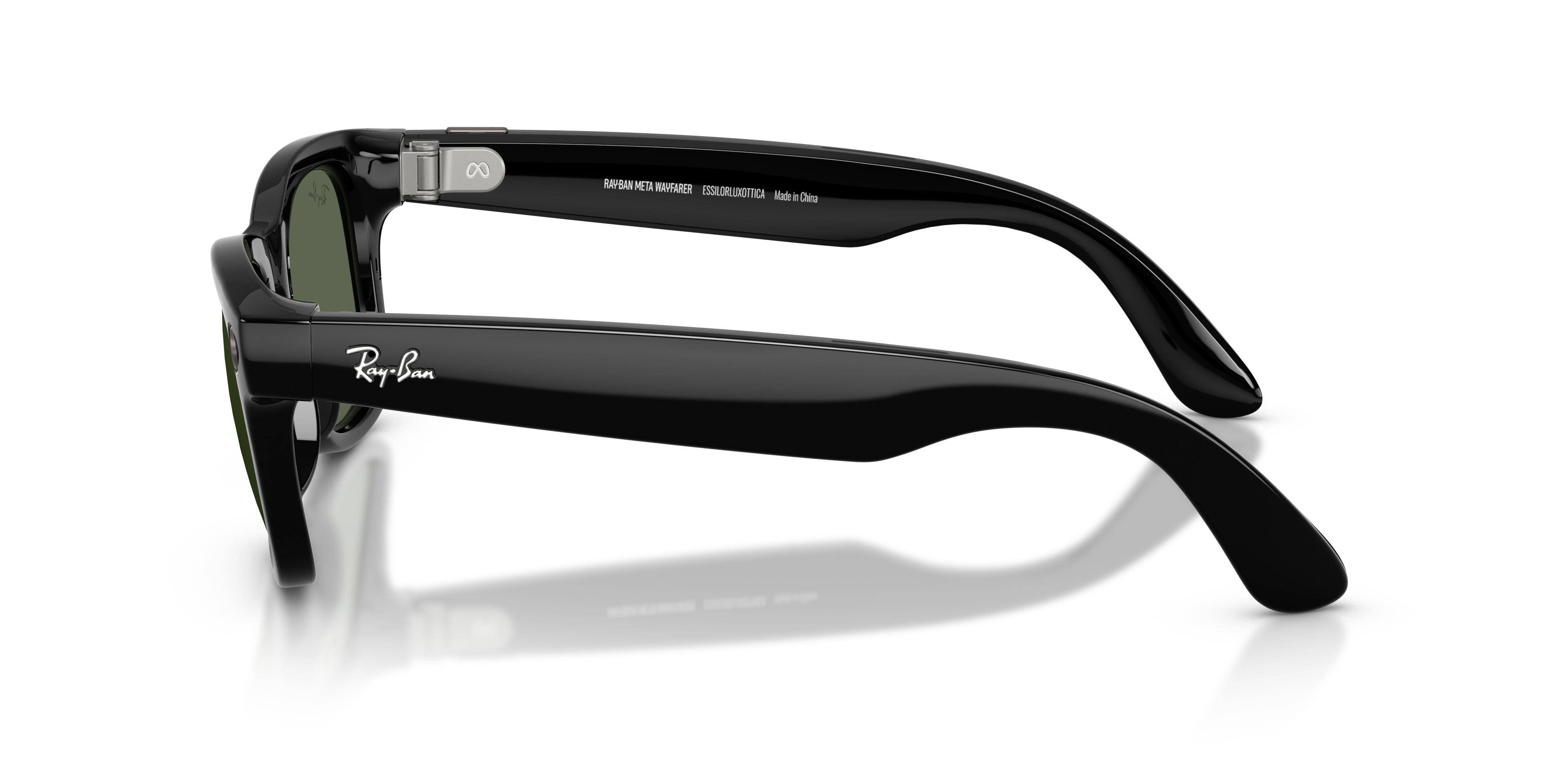 Occhiale Rayban Meta Wayfarer Gen 2 da sole unisex (Shiny black con lente verde G15)