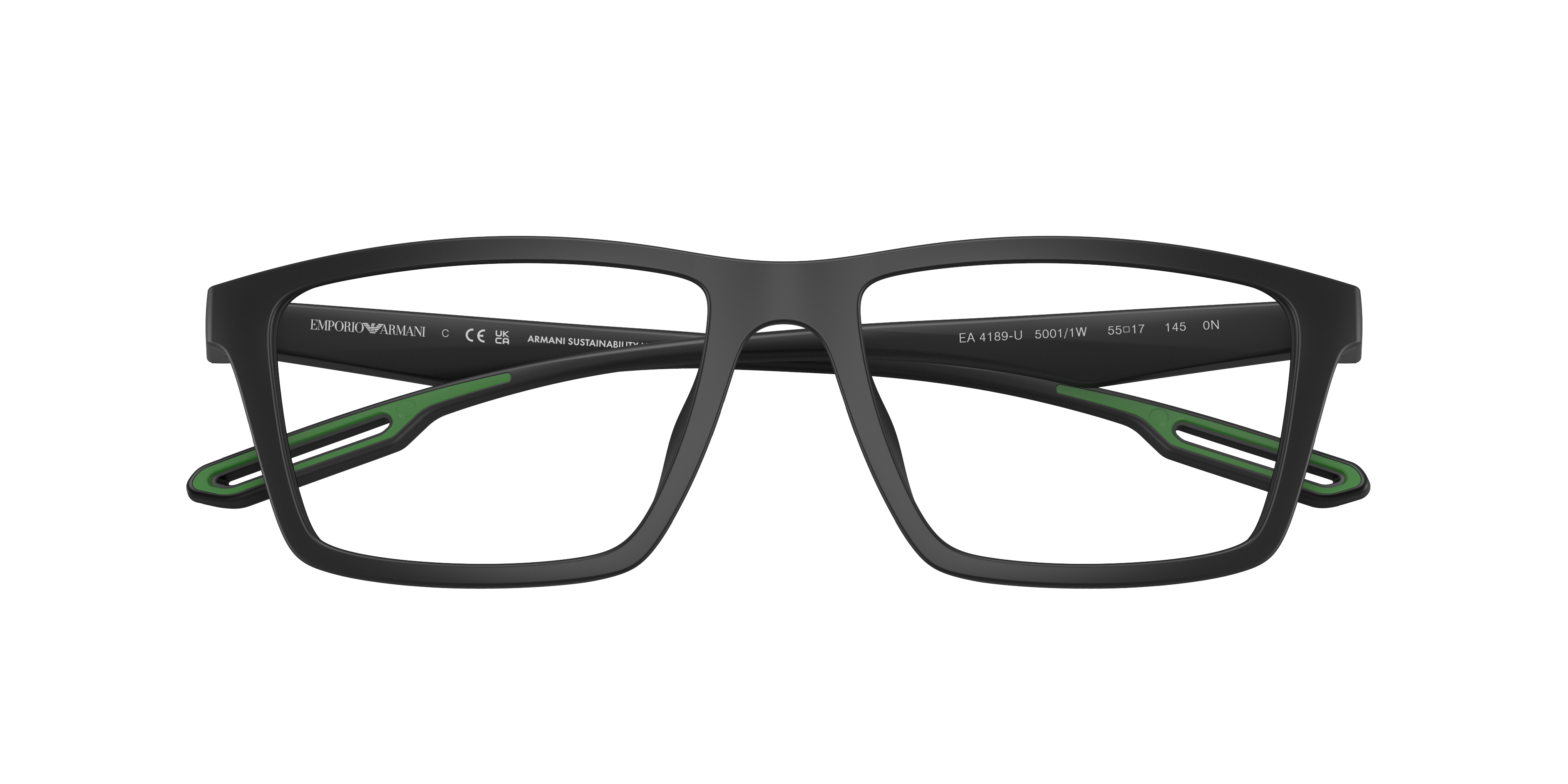 Occhiale da vista Emporio Armani da uomo in acetato con clip-on da sole