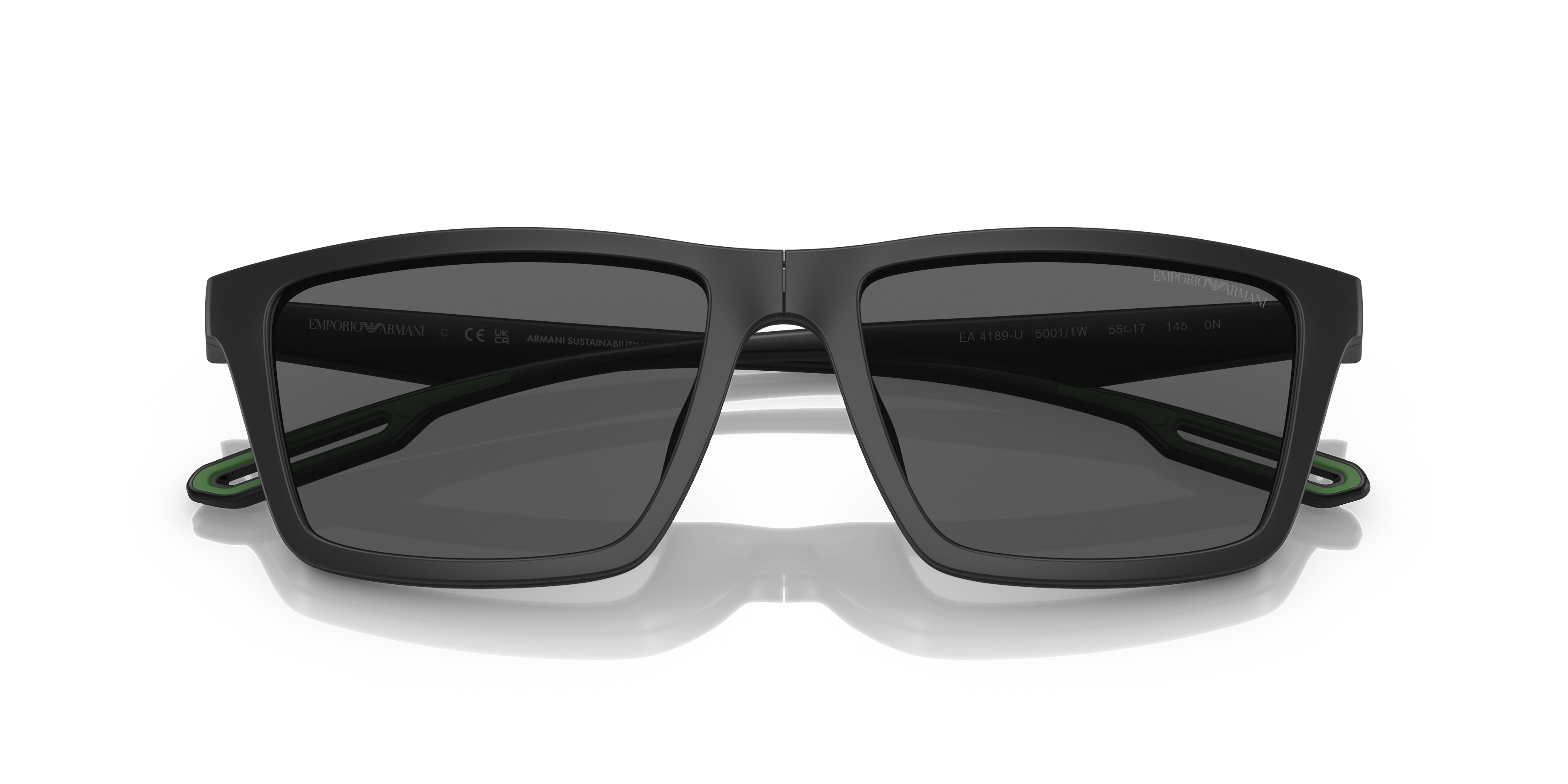 Occhiale da vista Emporio Armani da uomo in acetato con clip-on da sole