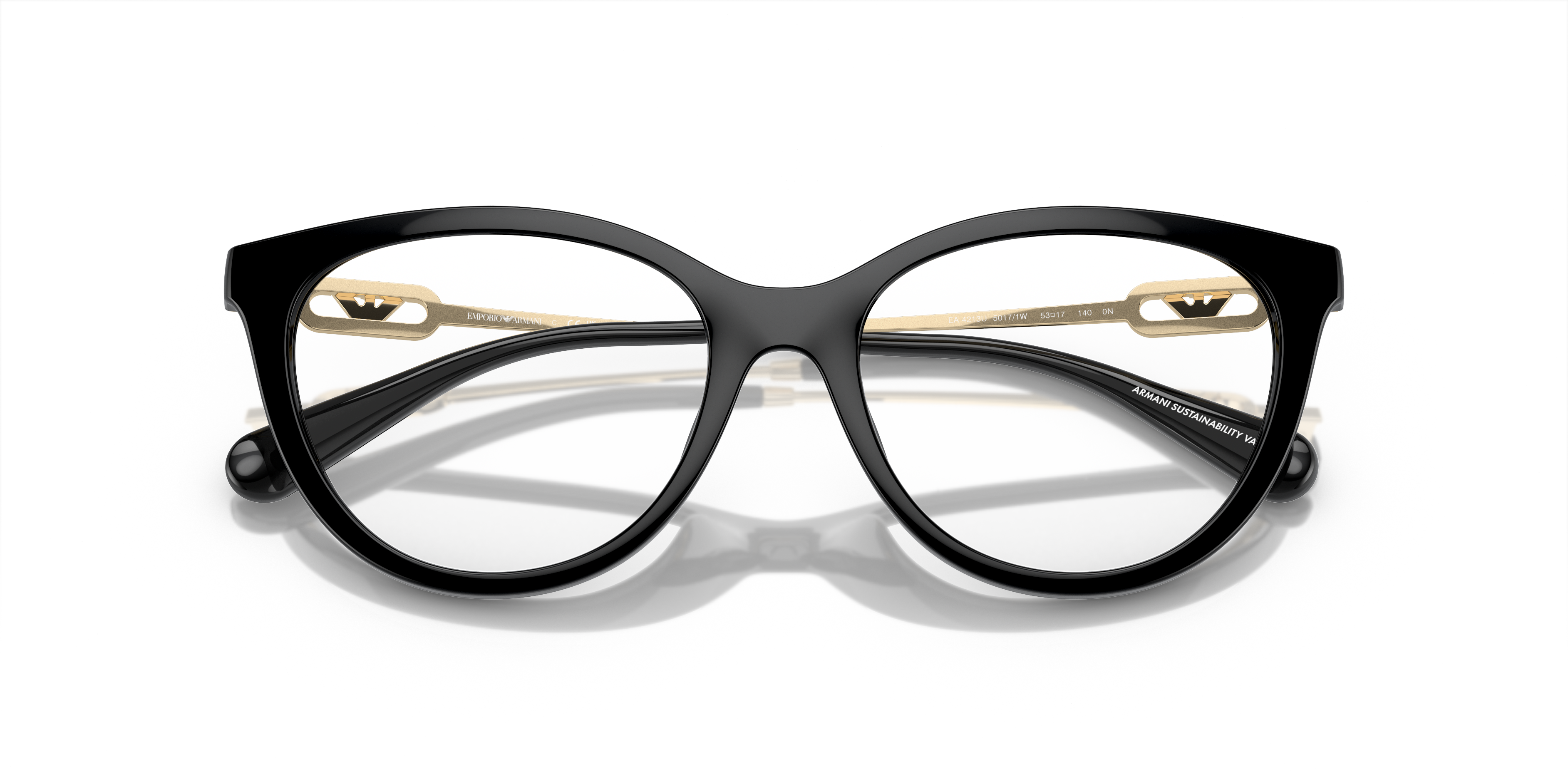 Occhiale Emporio Armani da vista da donna in acetato con clip-on da sole
