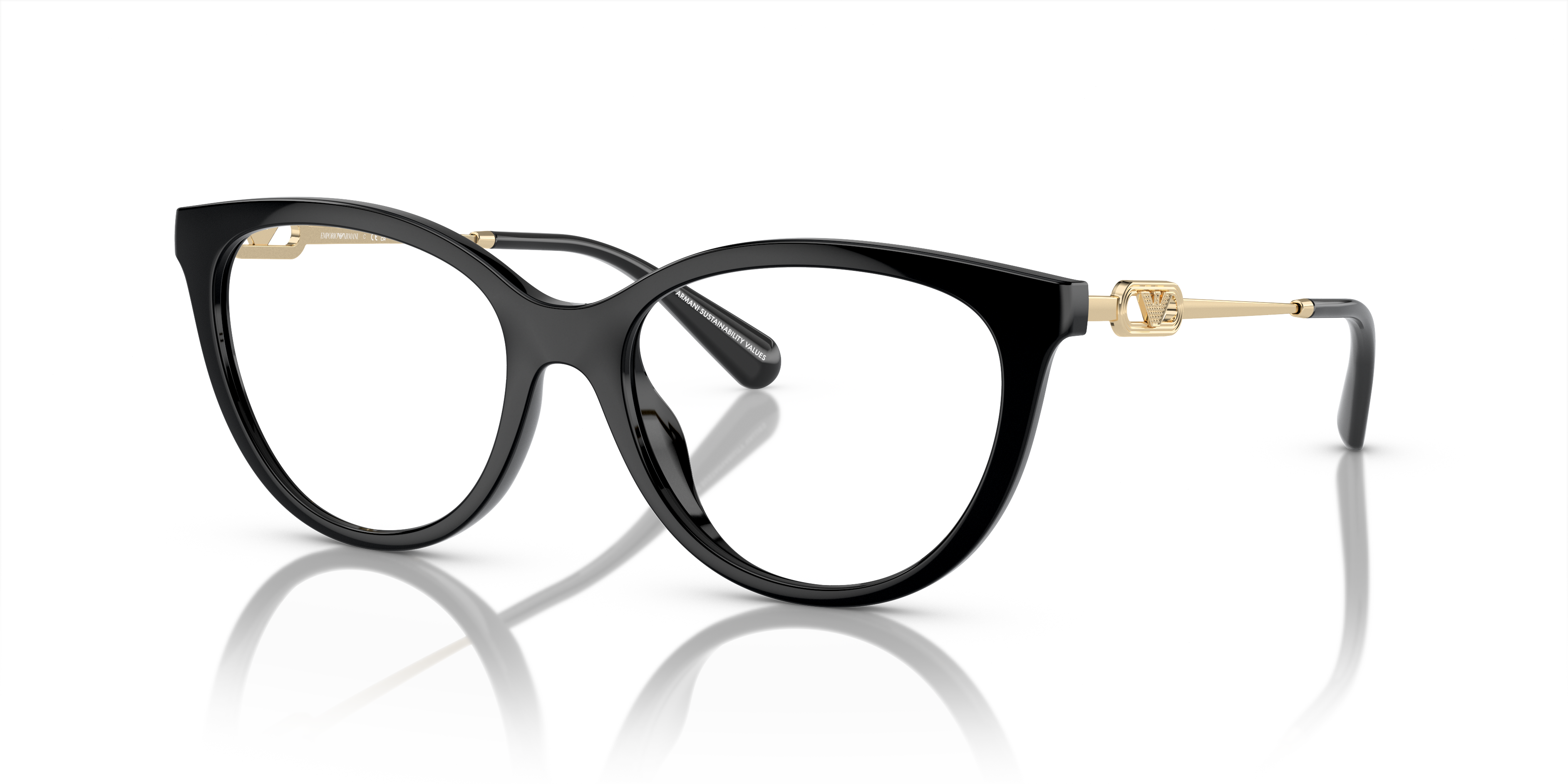 Occhiale Emporio Armani da vista da donna in acetato con clip-on da sole