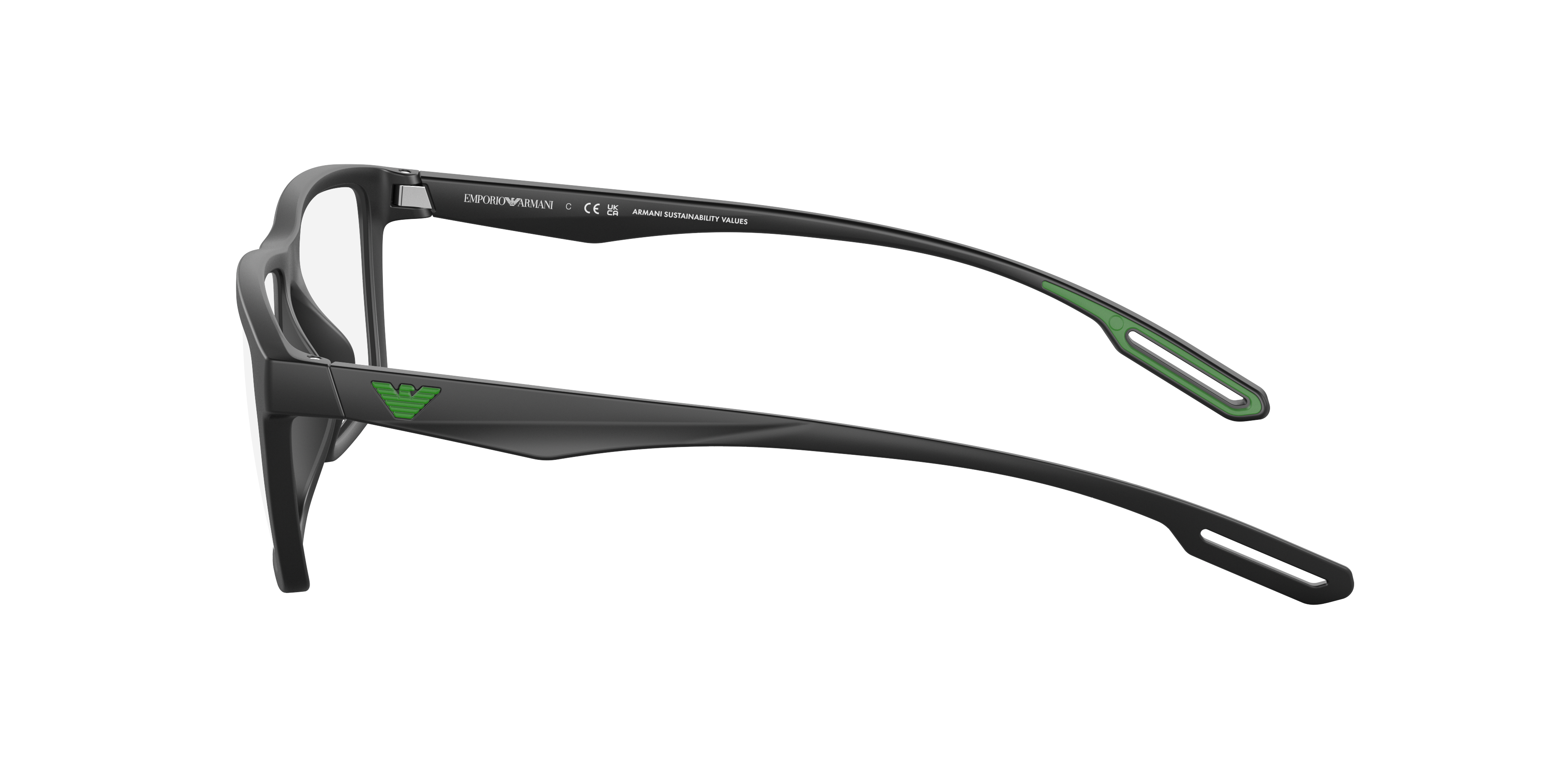 Occhiale da vista Emporio Armani da uomo in acetato con clip-on da sole