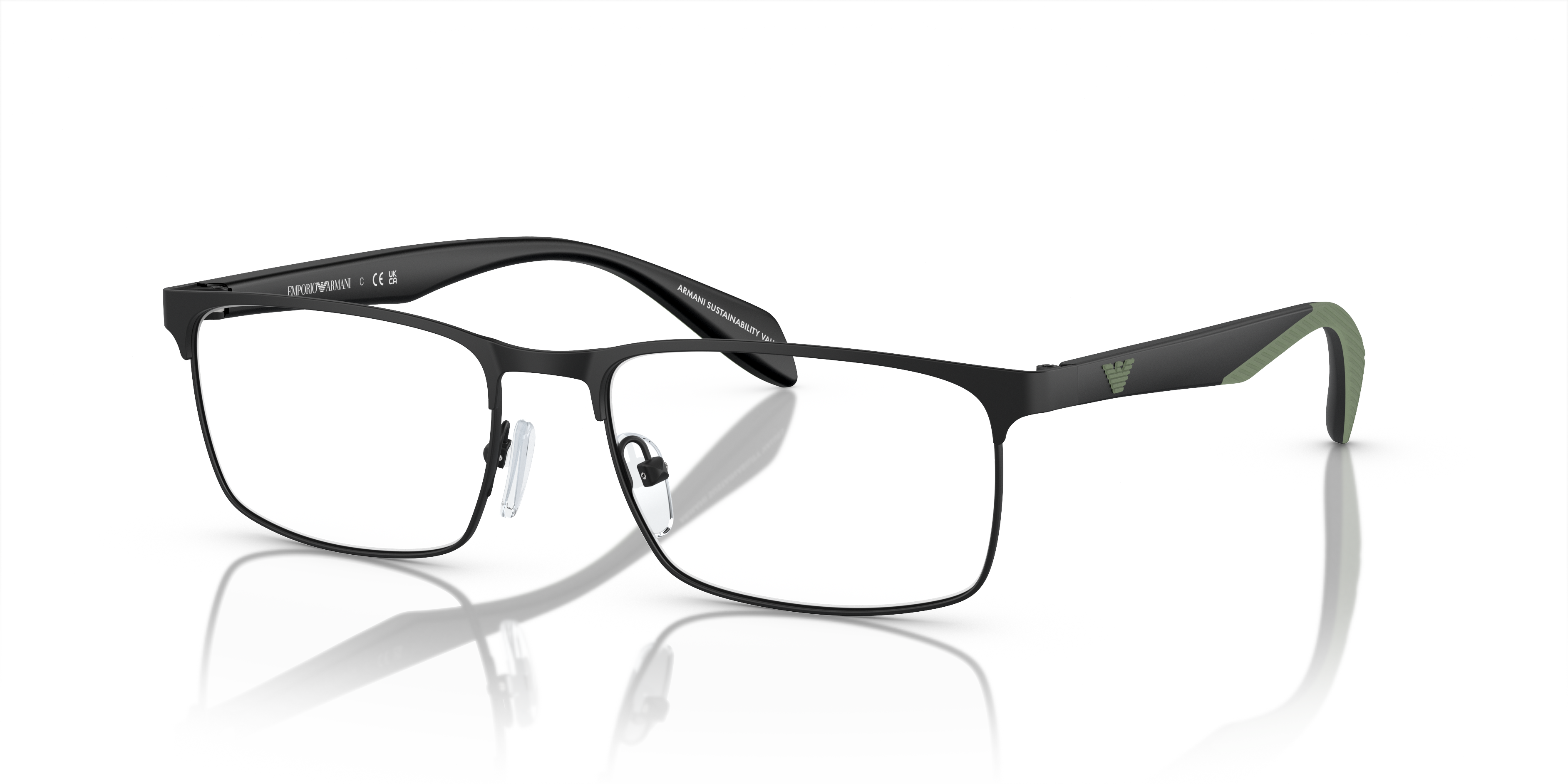 Emporio Armani men's metal eyeglasses