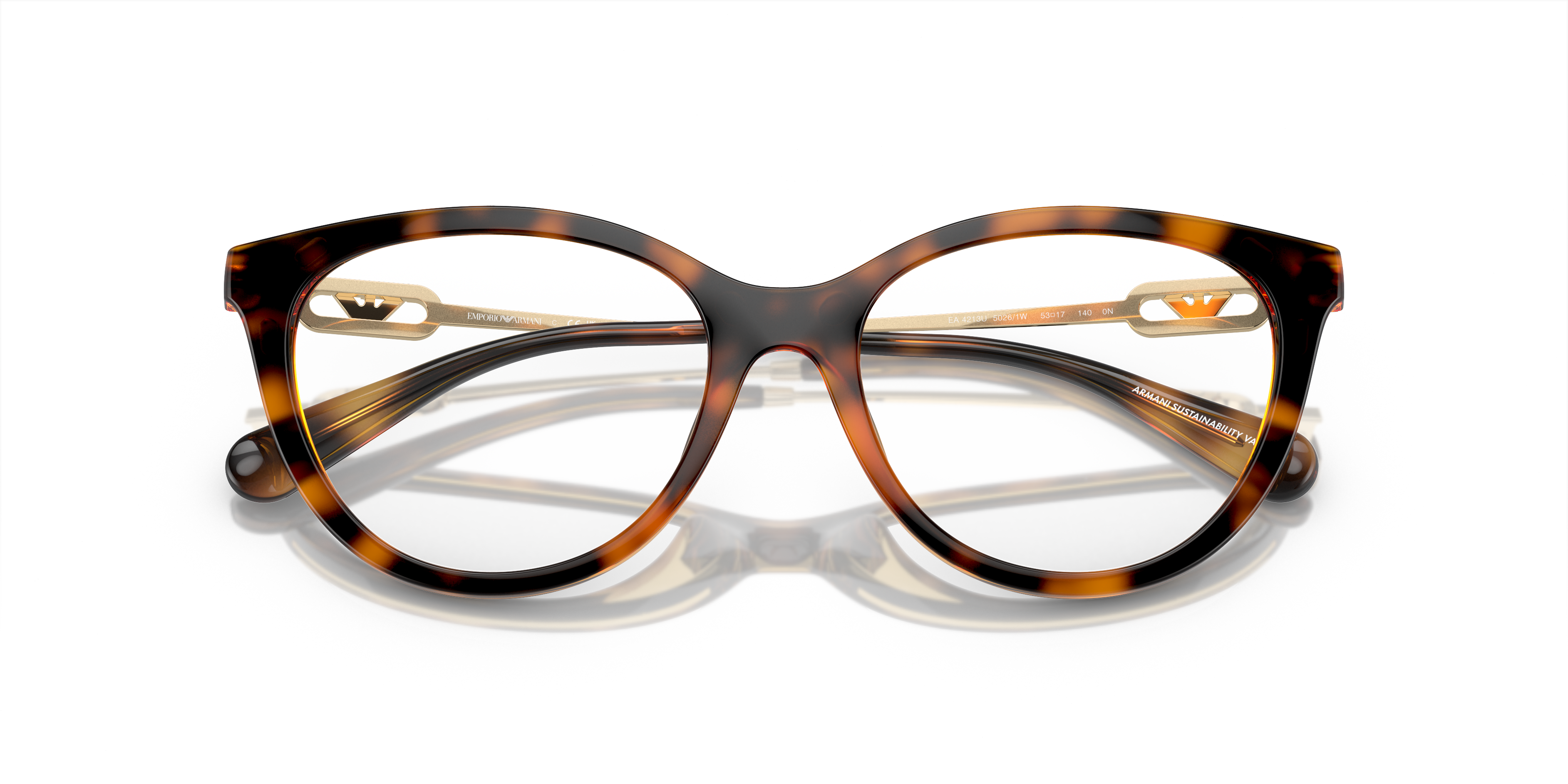 Emporio Armani women's clip-on acetate eyeglasses