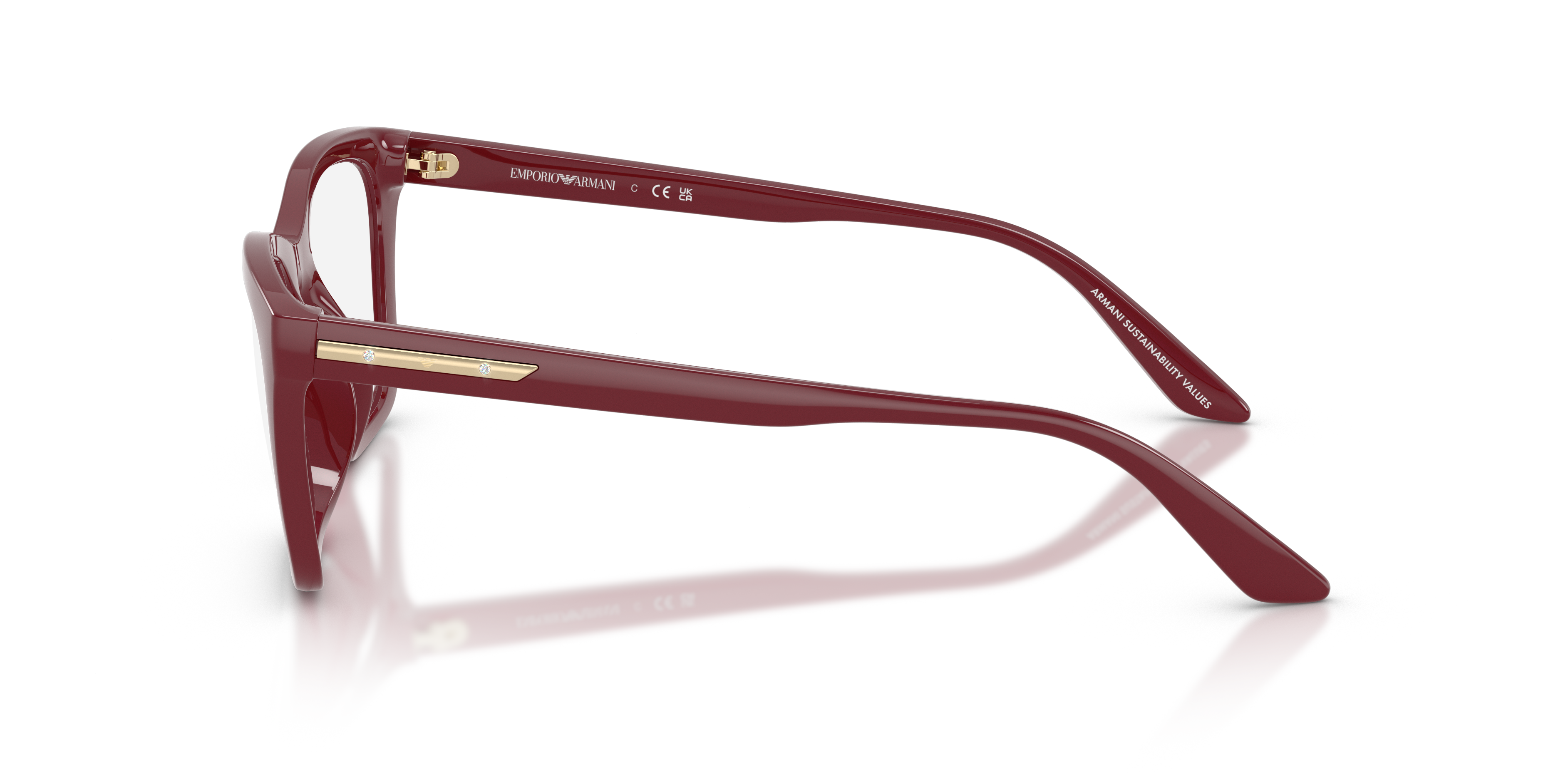 Occhiale Emporio Armani da vista da donna in acetato con clip-on da sole