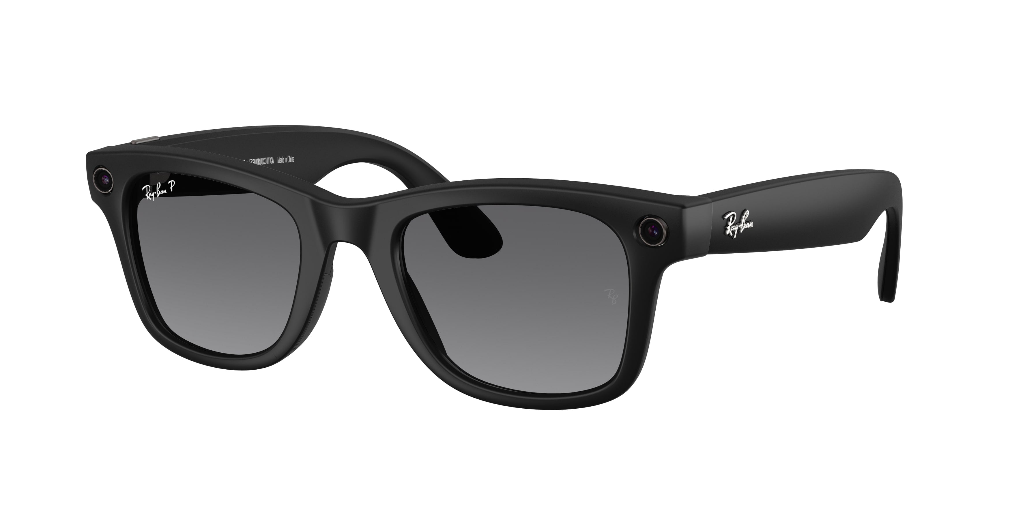 Rayban Meta Wayfarer Gen 2 Unisex Sunglasses (Shiny Black with Green G15 Lens)