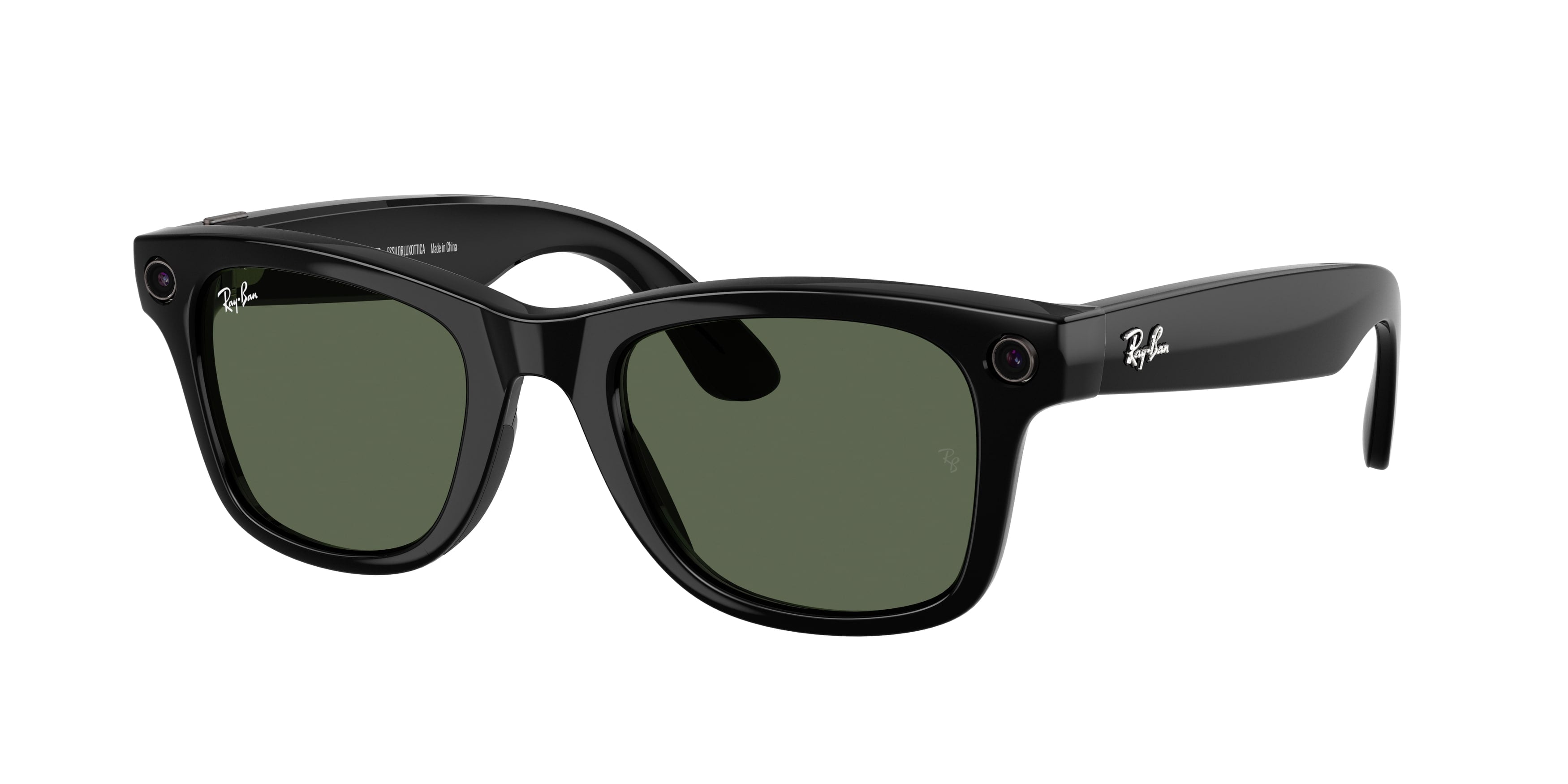 Occhiale Rayban Meta Wayfarer Gen 2 da sole unisex (Shiny black con lente verde G15)