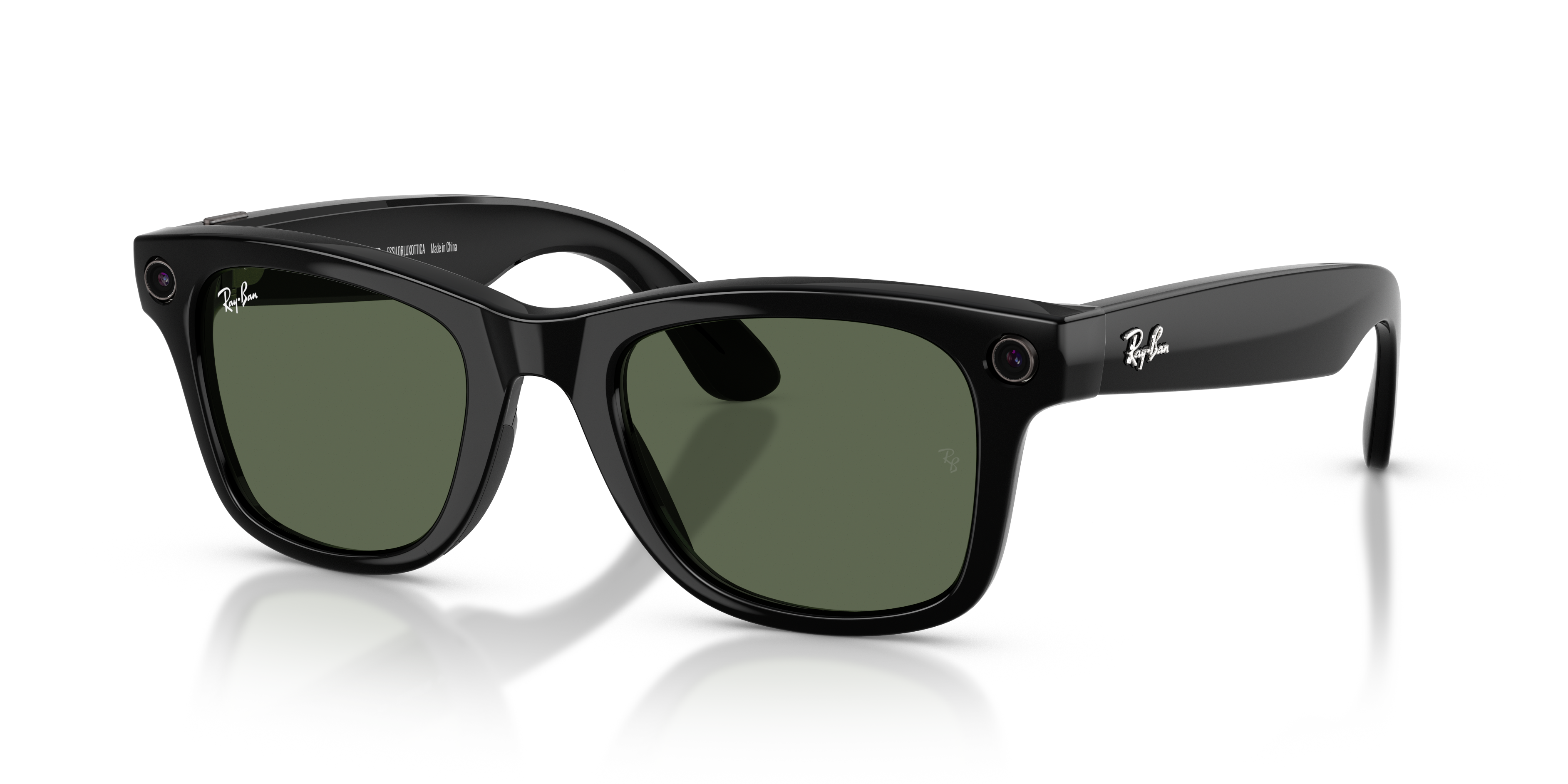 Occhiale Rayban Meta Wayfarer Gen 2 da sole unisex (Shiny black con lente verde G15)