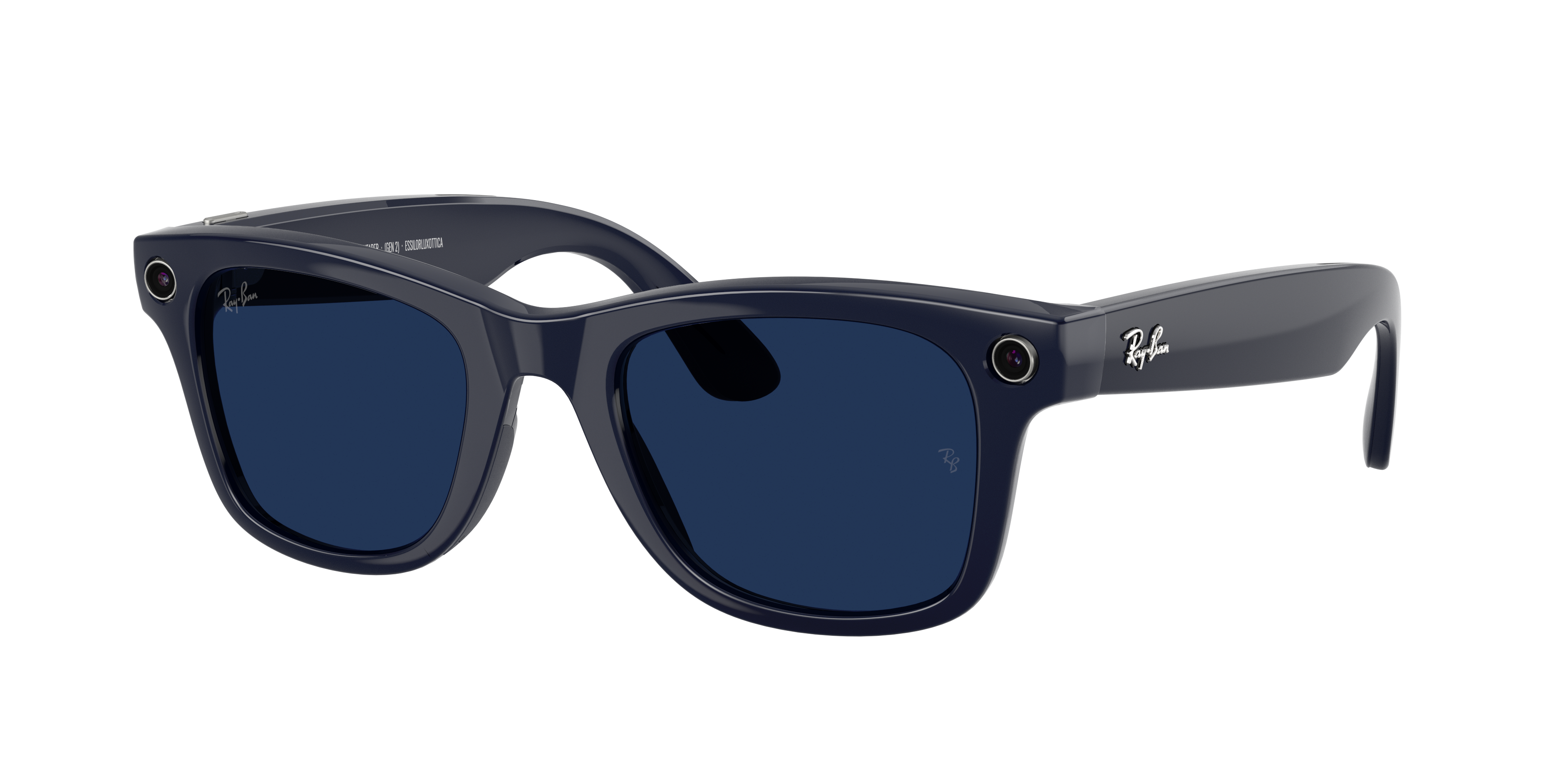 Rayban Meta Wayfarer Gen 2 Unisex Sunglasses (Shiny Black with Green G15 Lens)