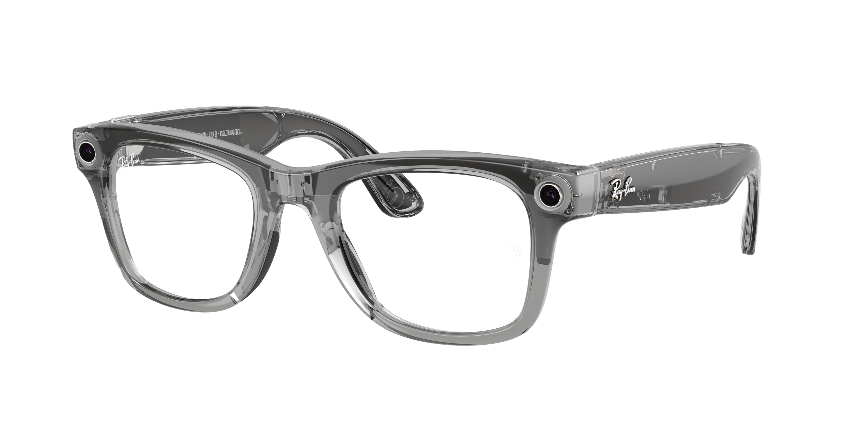 Rayban Meta Wayfarer Gen 2 Unisex Sunglasses (Shiny Black with Green G15 Lens)