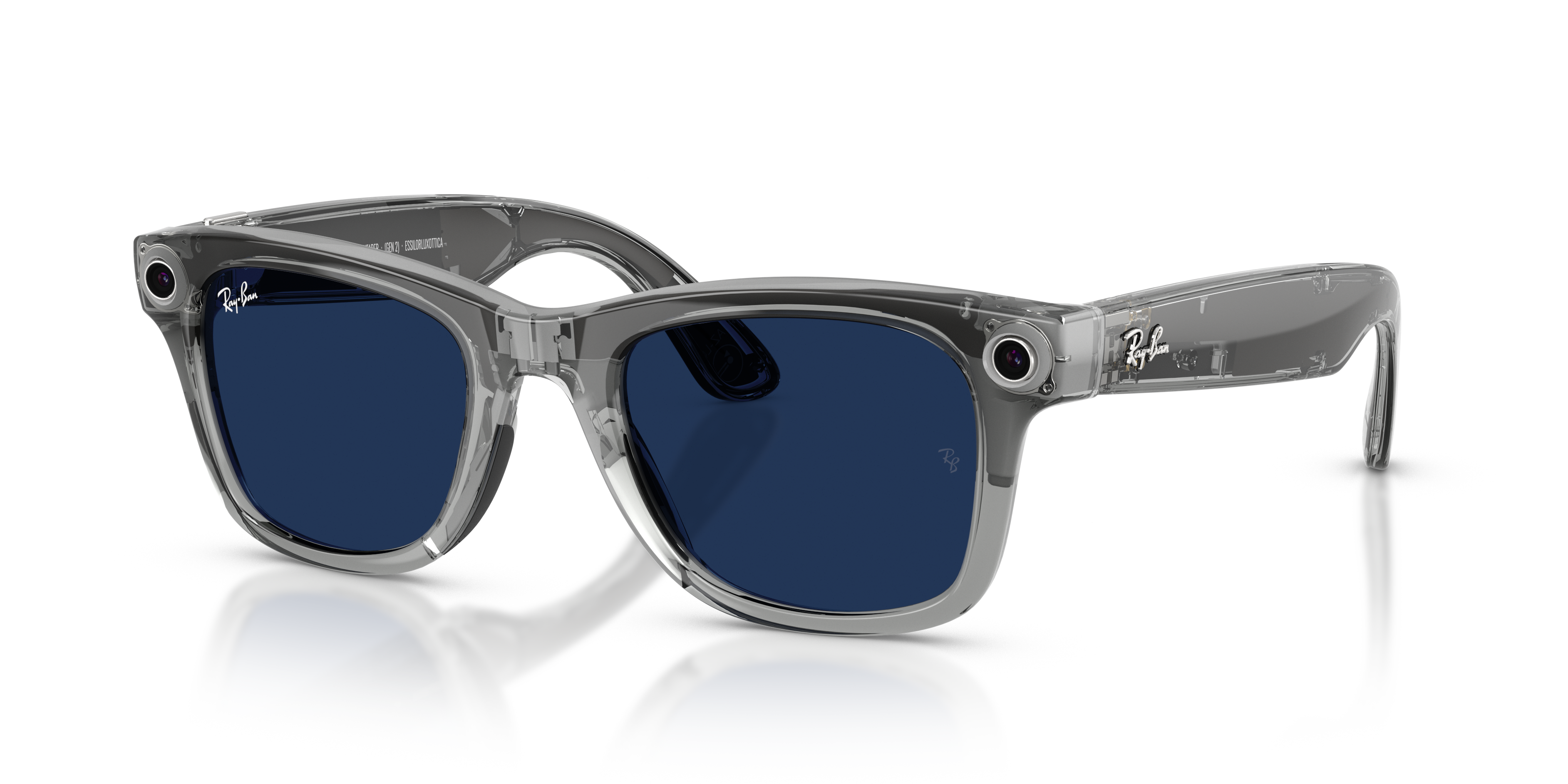 Rayban Meta Wayfarer Gen 2 Unisex Sunglasses (Shiny Black with Green G15 Lens)