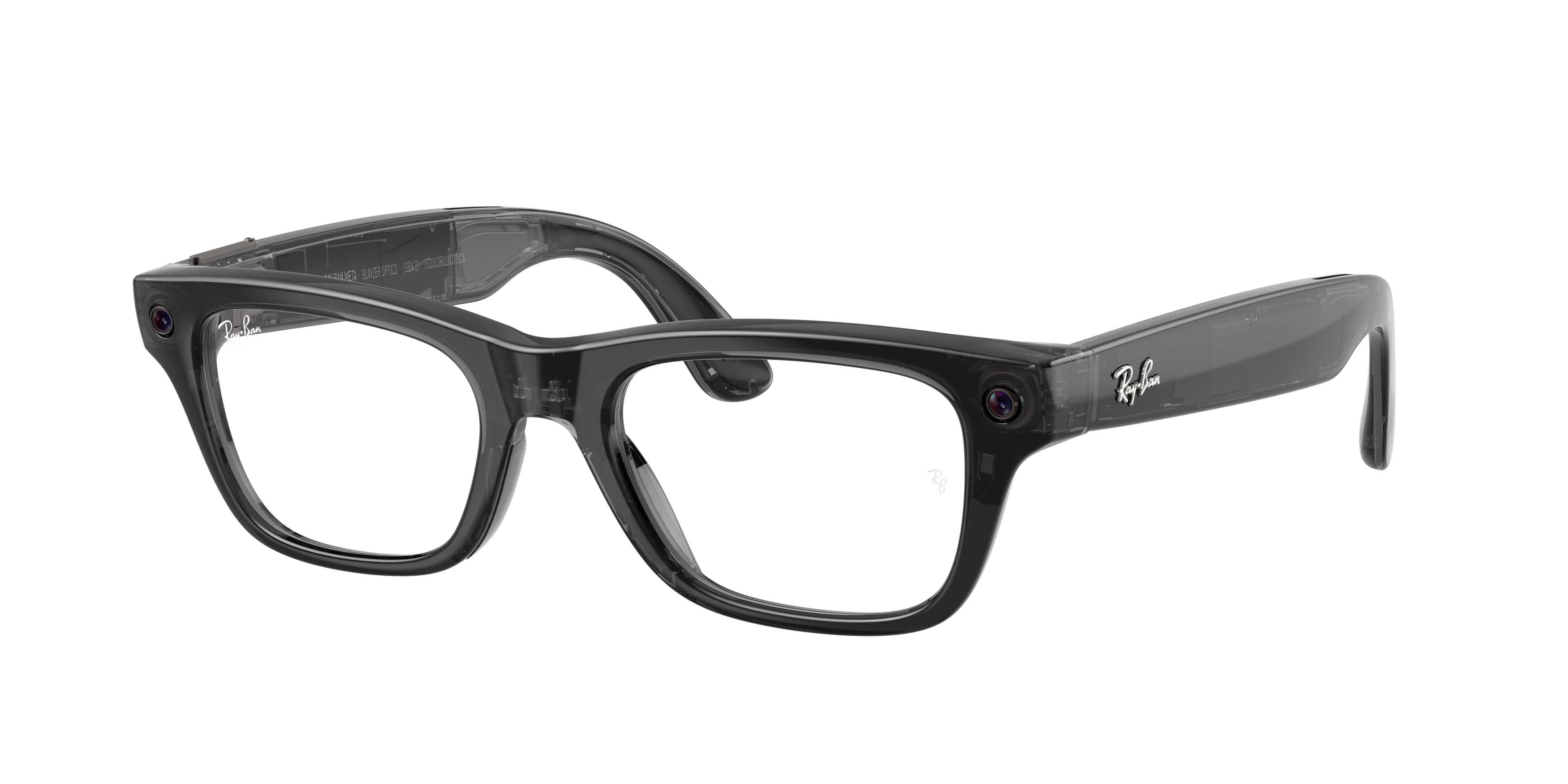 Rayban Meta Wayfarer Gen 2 Unisex Sunglasses (Shiny Black with Green G15 Lens)