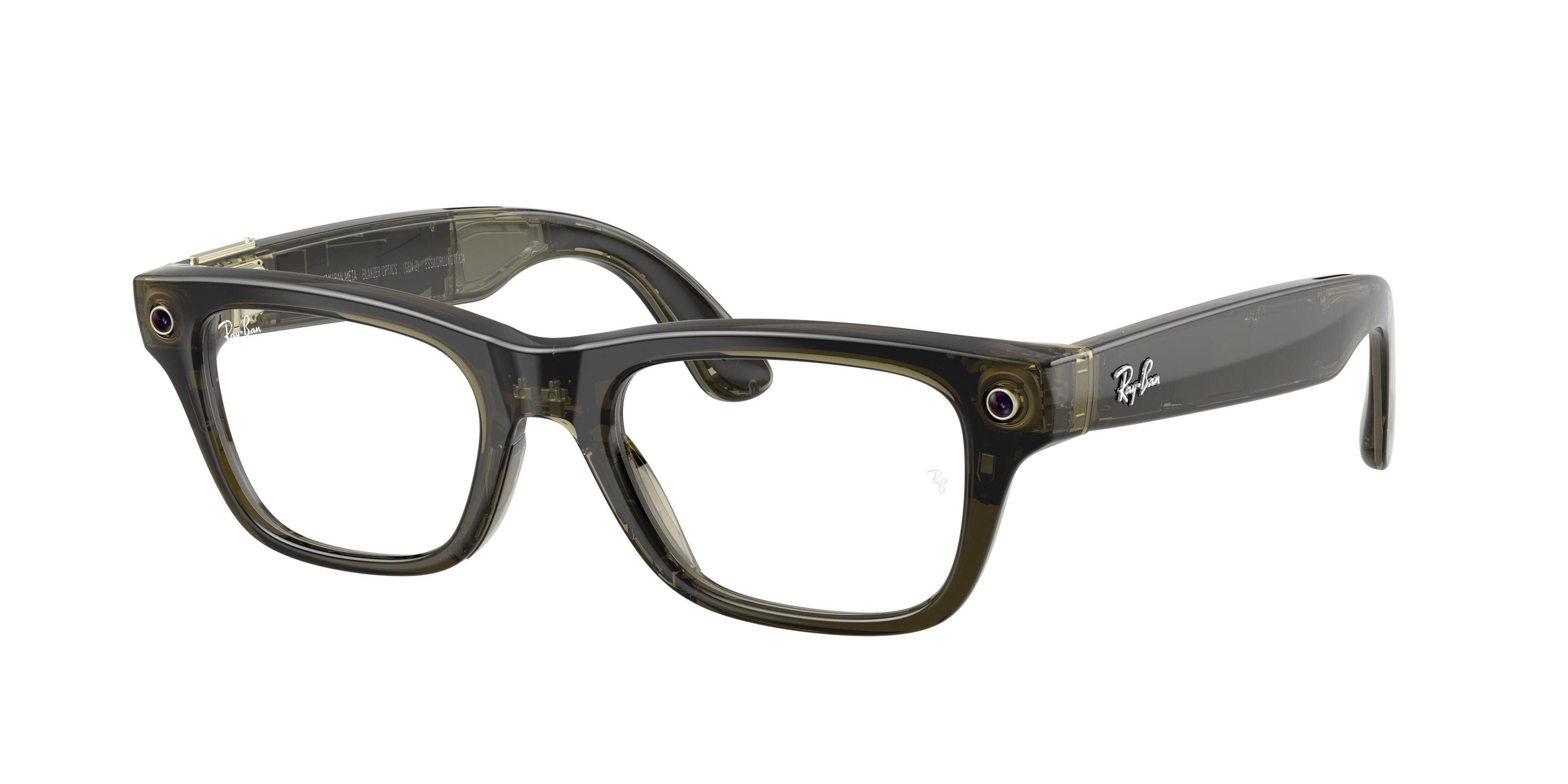 Rayban Meta Wayfarer Gen 2 Unisex Sunglasses (Shiny Black with Green G15 Lens)