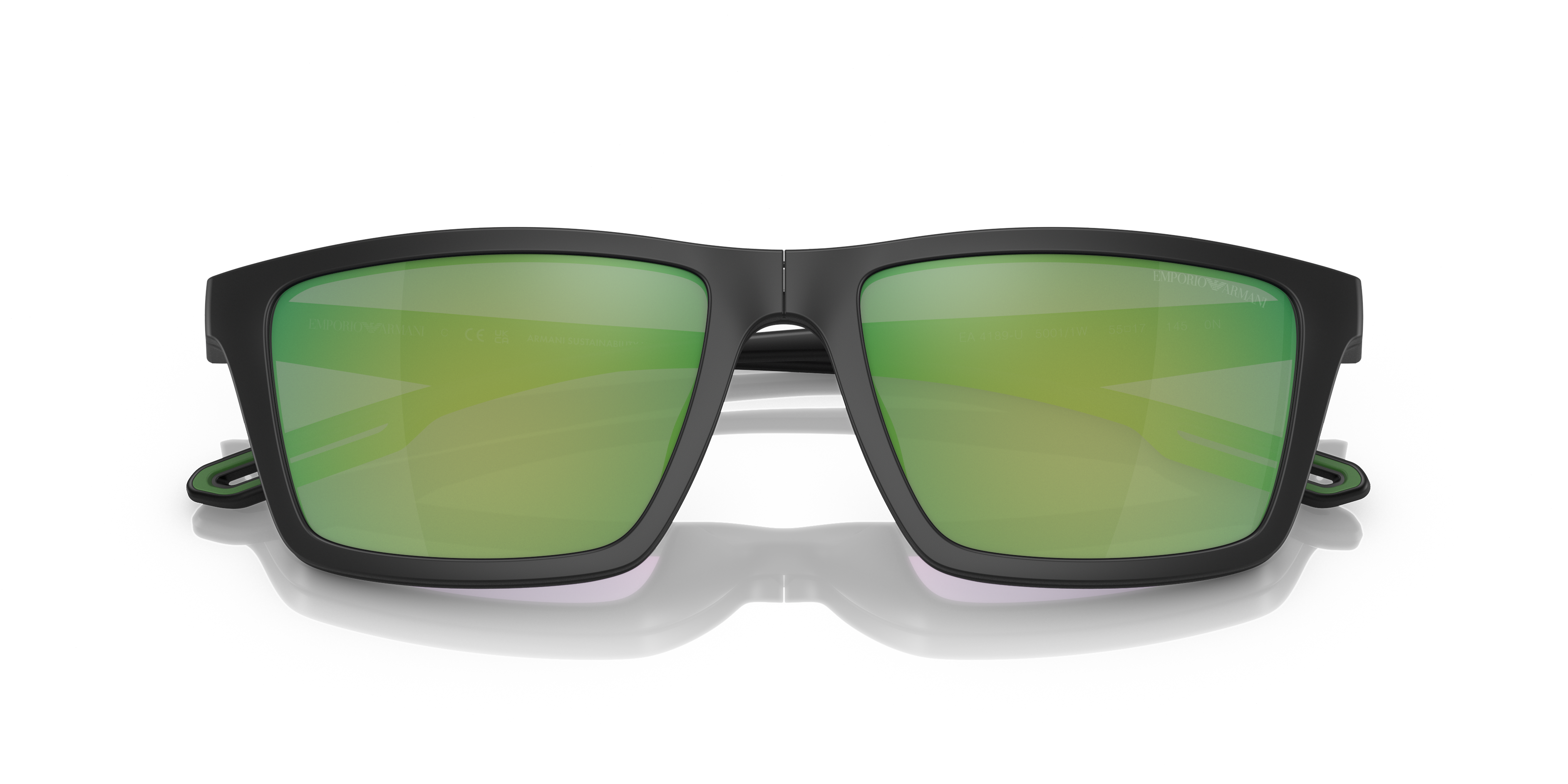 Occhiale da vista Emporio Armani da uomo in acetato con clip-on da sole