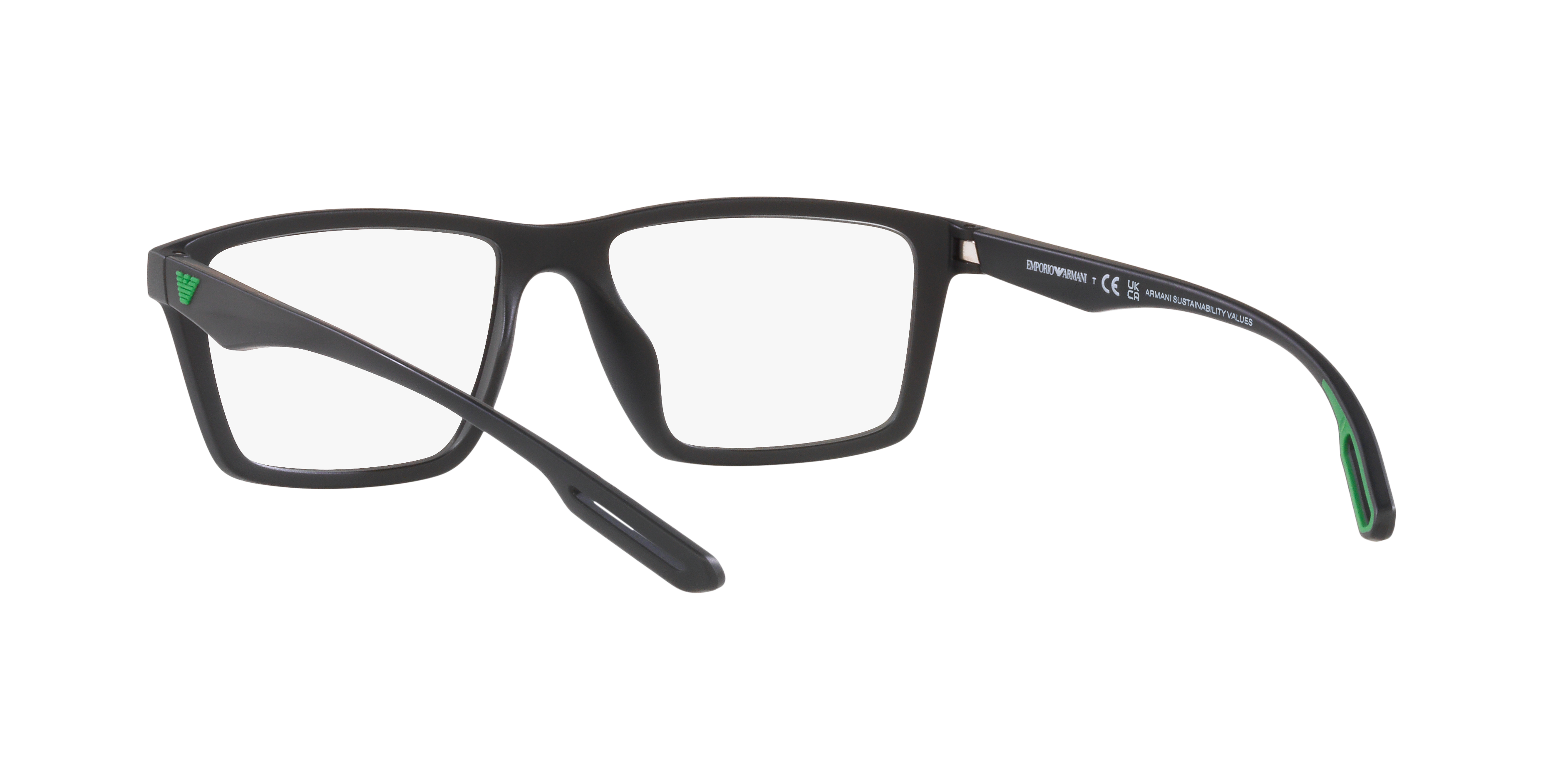 Occhiale da vista Emporio Armani da uomo in acetato con clip-on da sole