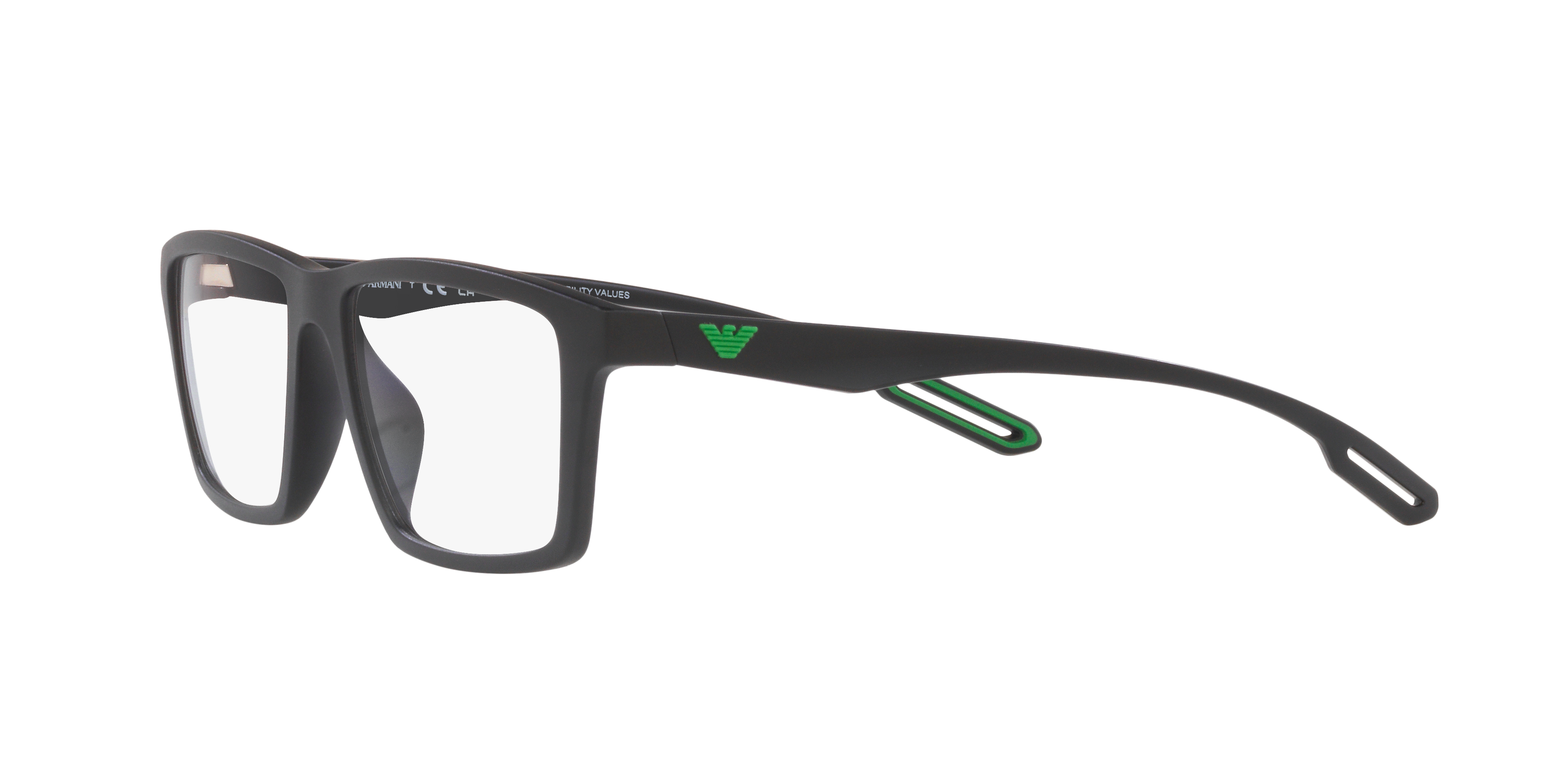 Occhiale da vista Emporio Armani da uomo in acetato con clip-on da sole