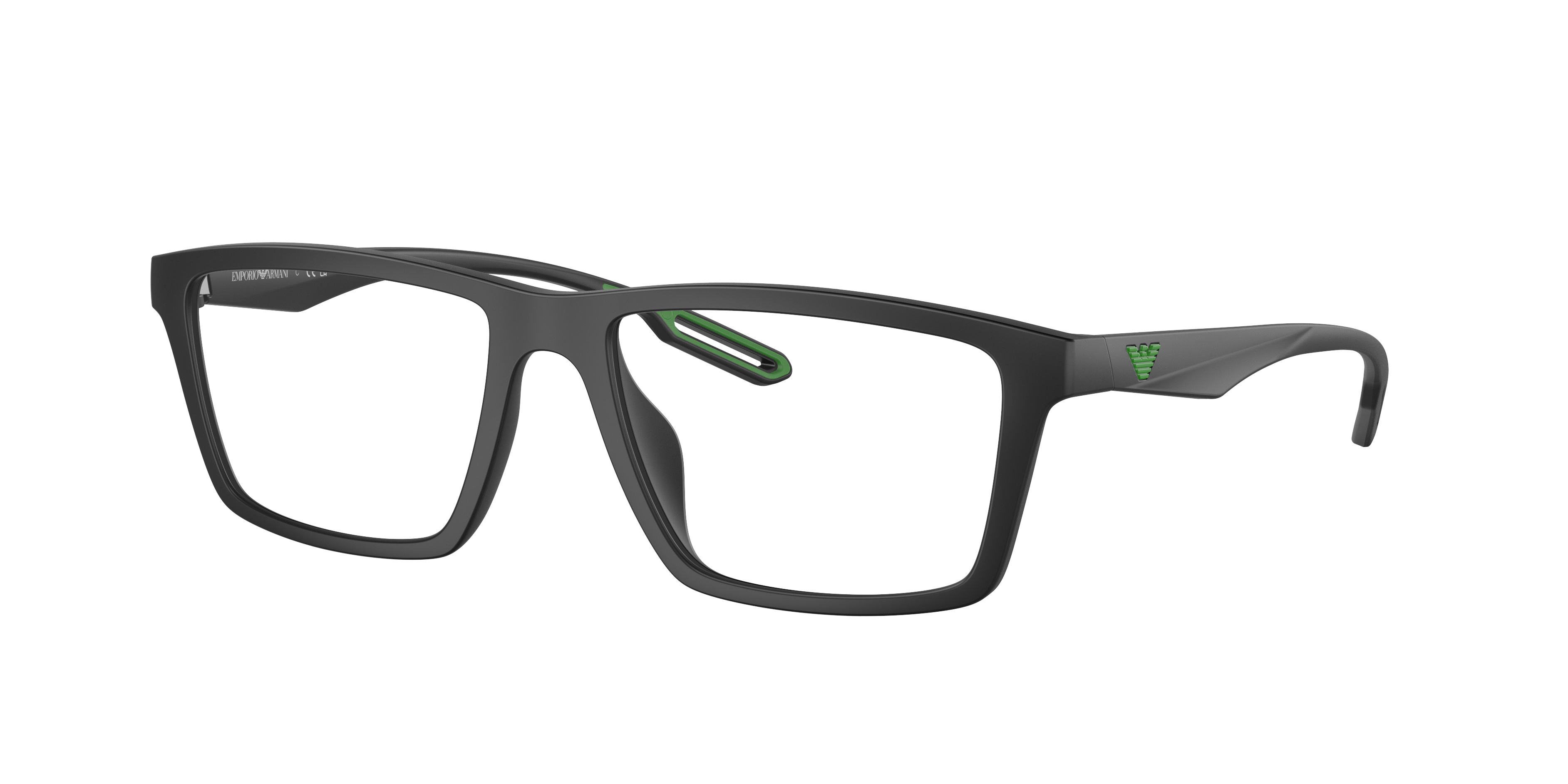 Occhiale da vista Emporio Armani da uomo in acetato con clip-on da sole