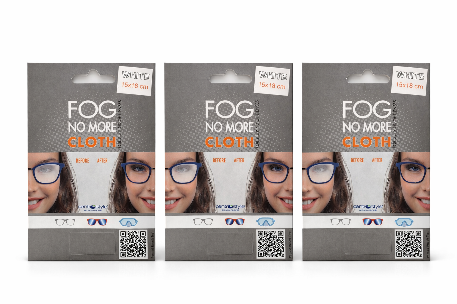 Kit 3 Microfibre antiappannanti FOG NO MORE