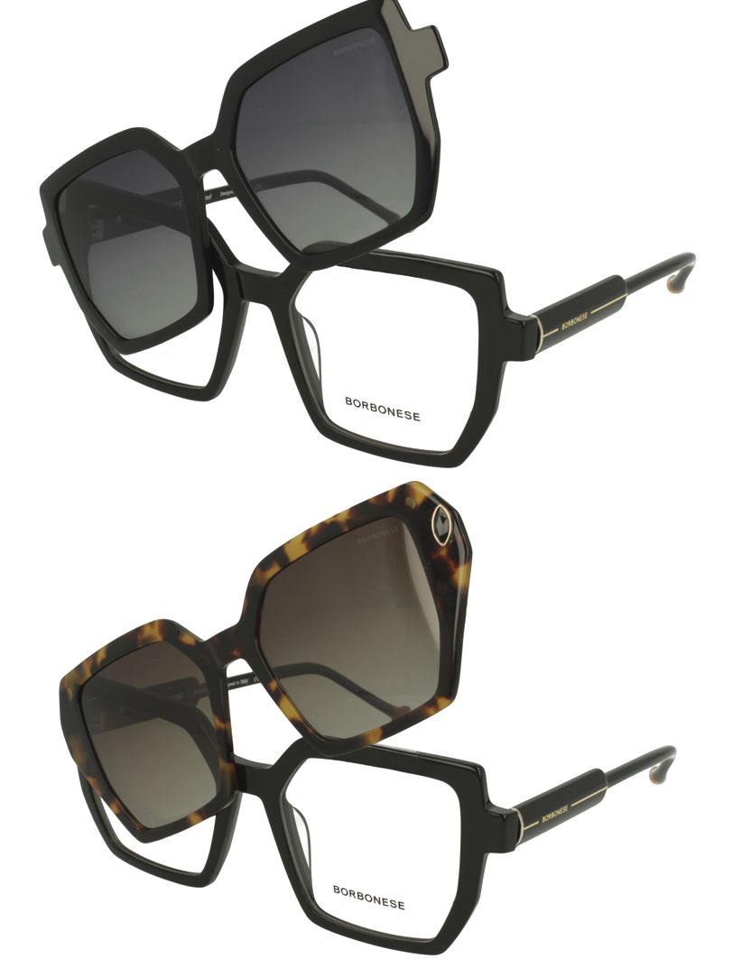 Occhiale da vista Borbonese da donna in acetato con clip-on